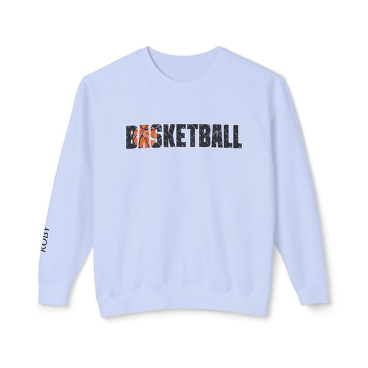 Basketball Adult Unisex Premium Crewneck Sweatshirt w/Name on Sleeve