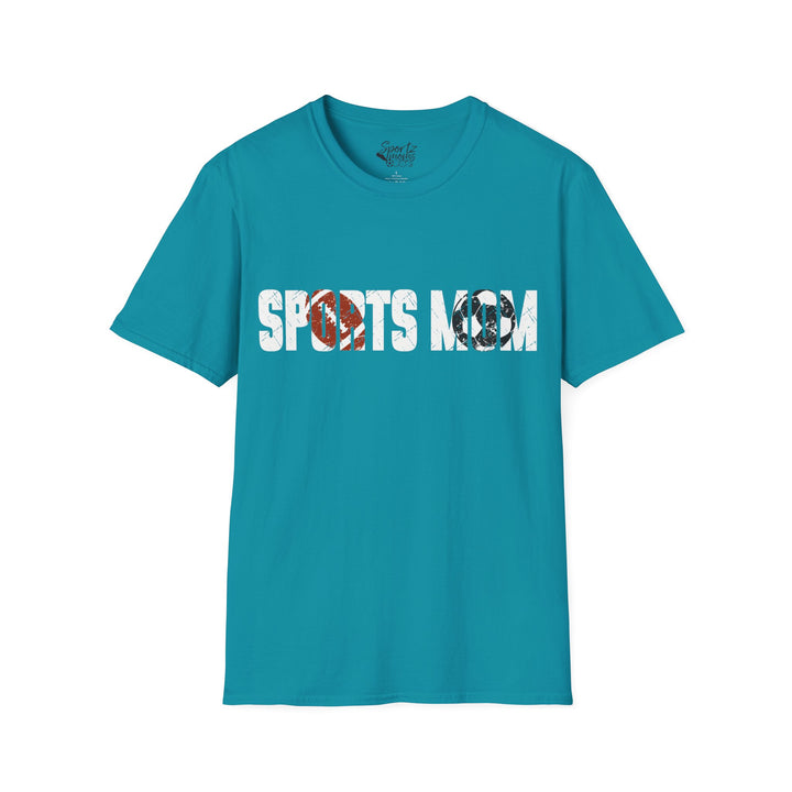 Sports Mom w/Football & Soccer Ball Adult Unisex T-Shirt