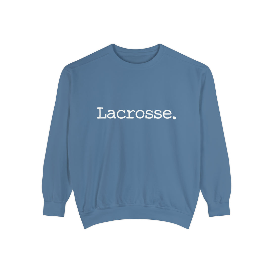 Typewriter Design Lacrosse Adult Unisex Premium Crewneck Sweatshirt