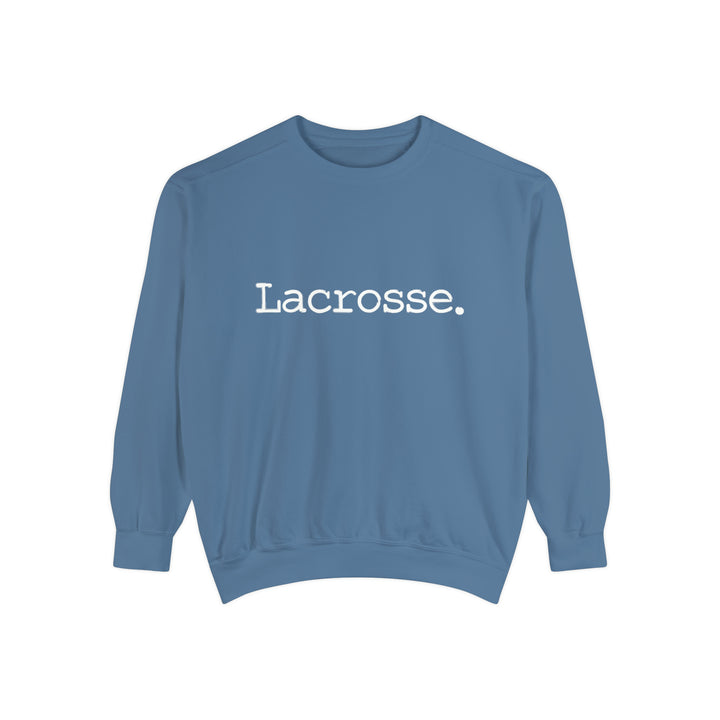 Typewriter Design Lacrosse Adult Unisex Premium Crewneck Sweatshirt