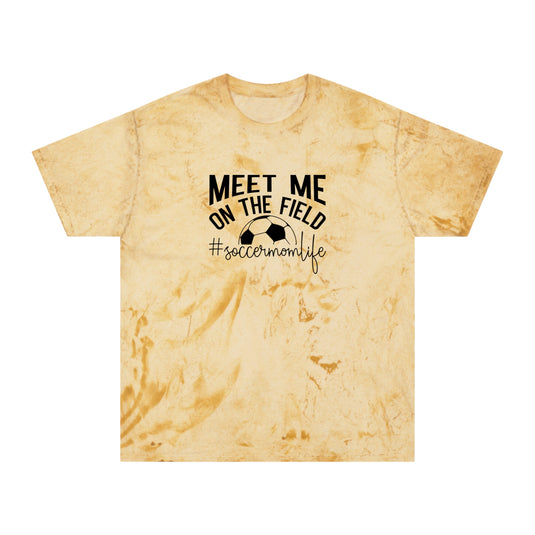 Meet Me on the Field Soccer Adult Unisex Colorblast T-Shirt