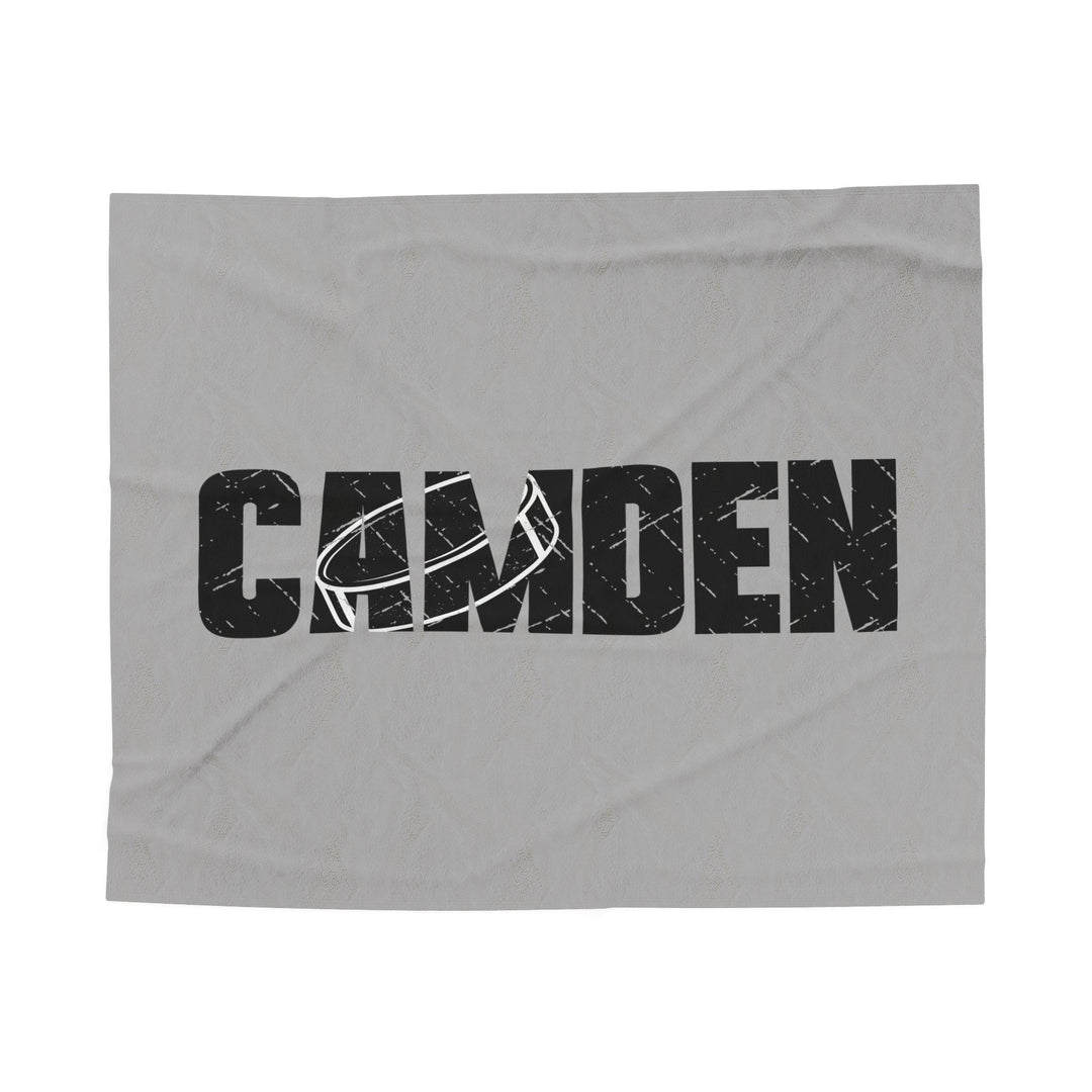 Hockey Plush Blanket w/Custom Name