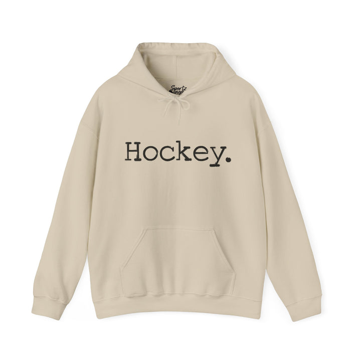 Typewriter Design Hockey Adult Unisex Hooded Sweatshirt