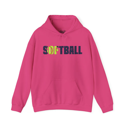 Softball Adult Unisex Basic Hooded Sweatshirt