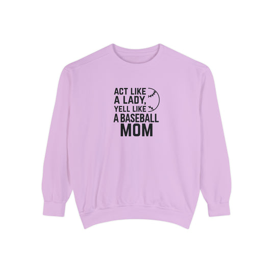 Act Like a Lady Baseball Adult Unisex Premium Crewneck Sweatshirt