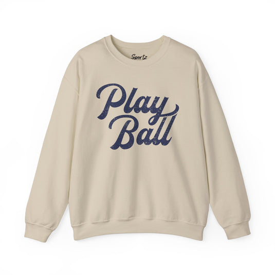 Play Ball Baseball Adult Unisex Basic Crewneck Sweatshirt