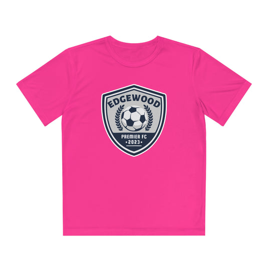 Edgewood Premier FC Unisex Youth Short Sleeve Moisture Wicking T-Shirt - Breast Cancer Awareness