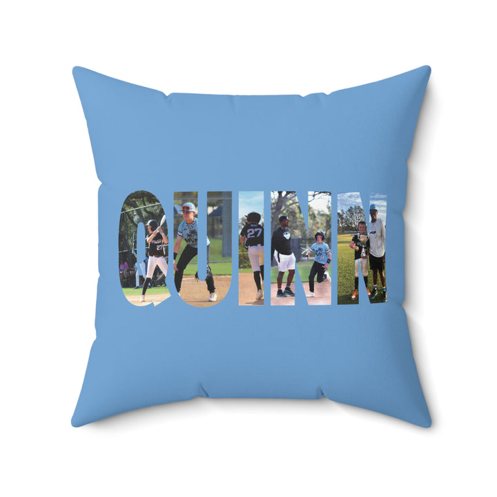 Custom Picture Block Name Polyester Pillow