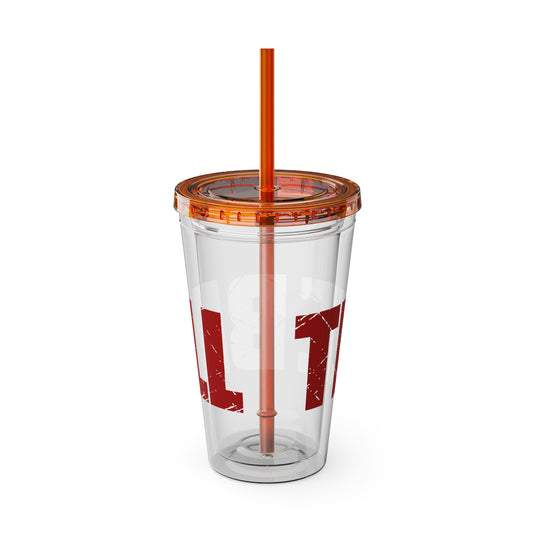 Tee Ball 16 oz Sunsplash Tumbler with Straw