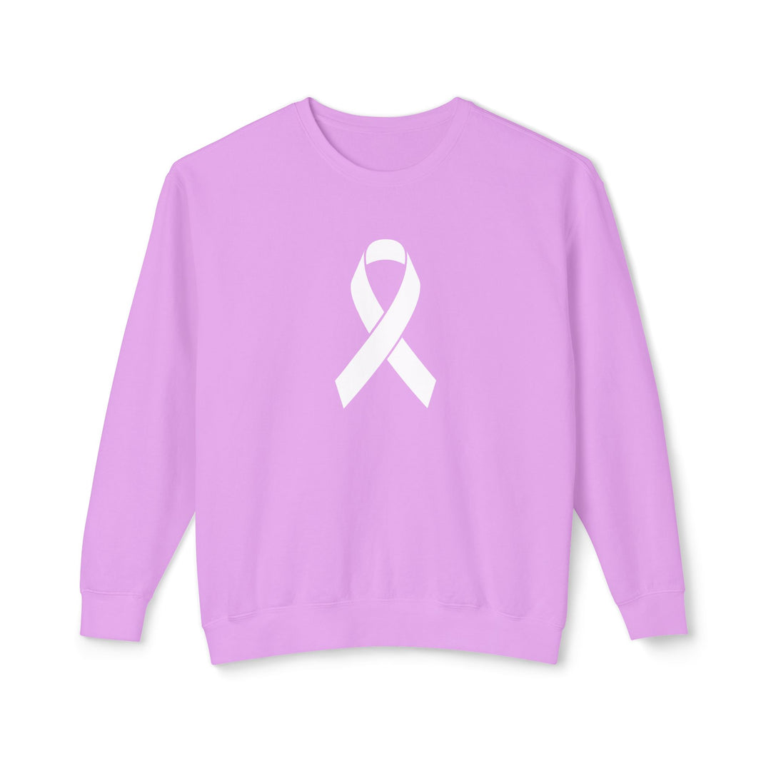 Cancer Ribbon Adult Unisex Premium Crewneck Sweatshirt