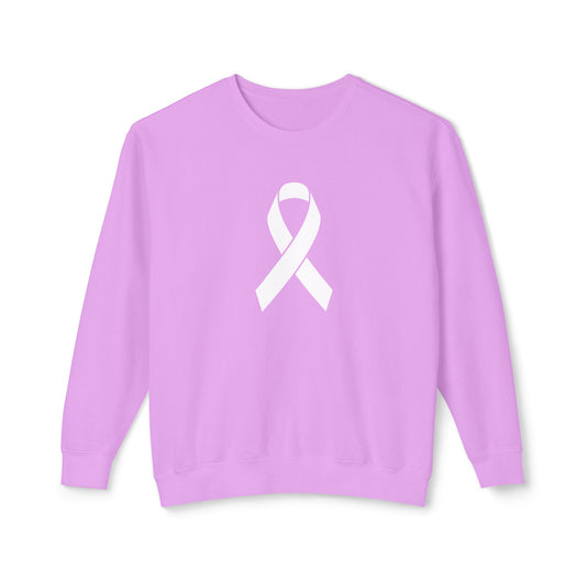 Cancer Ribbon Adult Unisex Premium Crewneck Sweatshirt