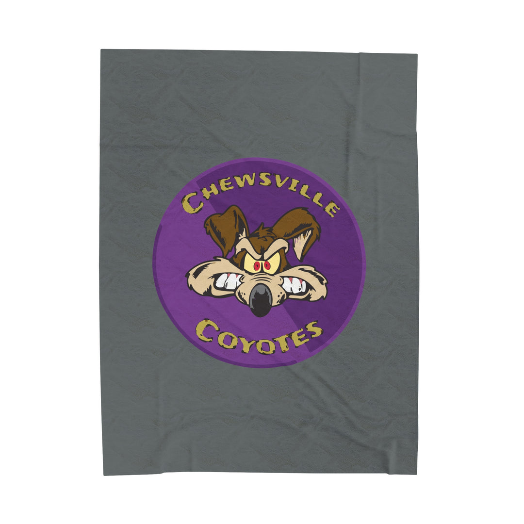 Chewsville Coyotes Velveteen Plush Blanket