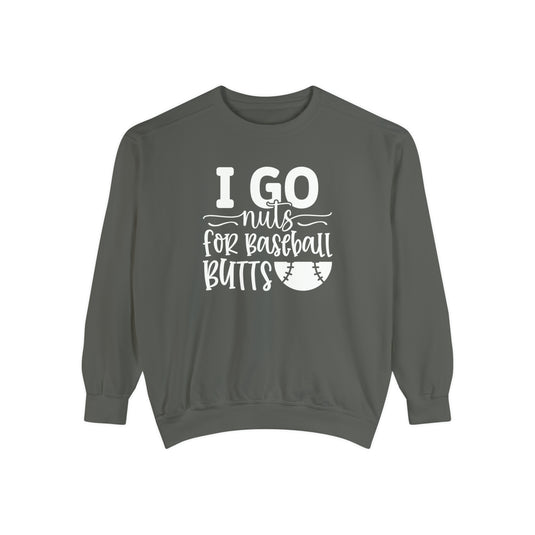 I Go Nuts Baseball Adult Unisex Premium Crewneck Sweatshirt