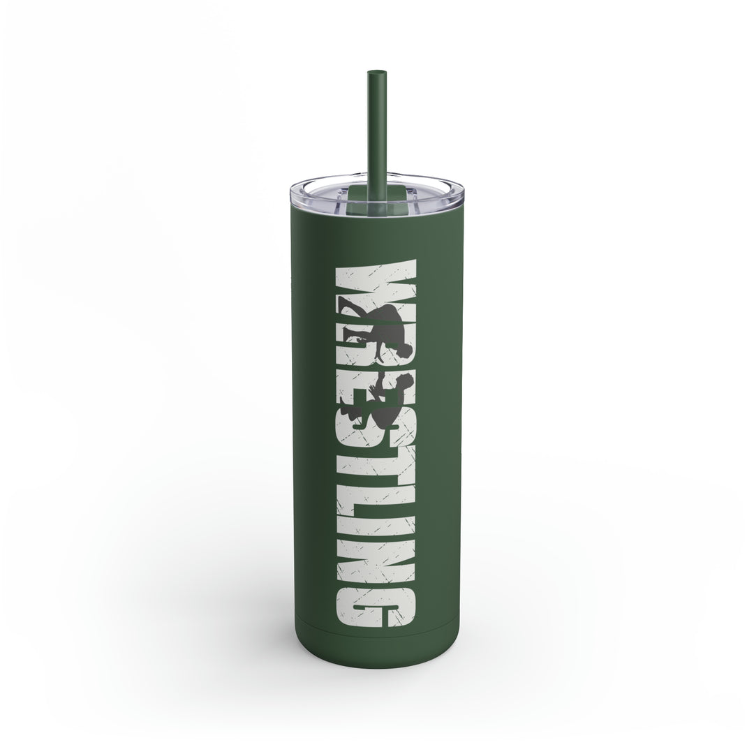Wrestling 20oz Skinny Matte Tumbler