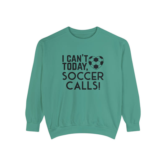 I Can't Today Soccer Adult Unisex Premium Crewneck Sweatshirt