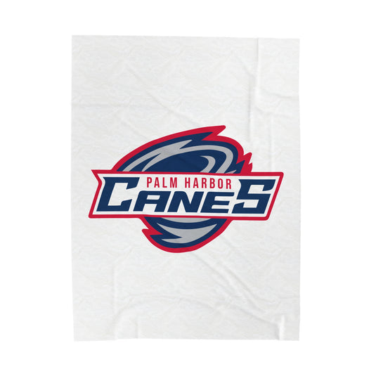 Palm Harbor Lady Canes Velveteen Plush Blanket