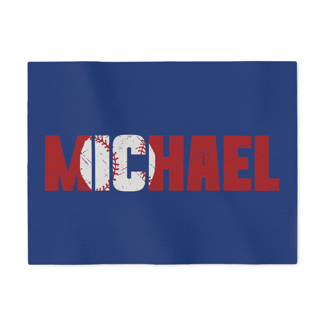 Baseball Sweatshirt Blanket w/Custom Name
