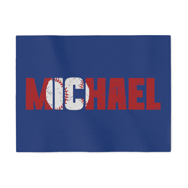 Baseball Sweatshirt Blanket w/Custom Name