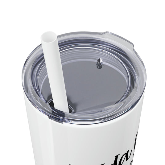 Kinda Busy Baseball 20oz Skinny Tumbler with Straw in Matte or Glossy