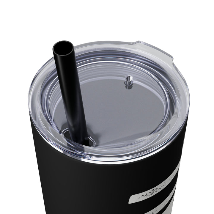 Rustic Design Baseball 20oz Skinny Tumbler with Straw in Matte or Glossy