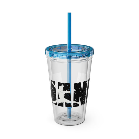 Gymnastics 16 oz Sunsplash Tumbler with Straw w/Custom Name