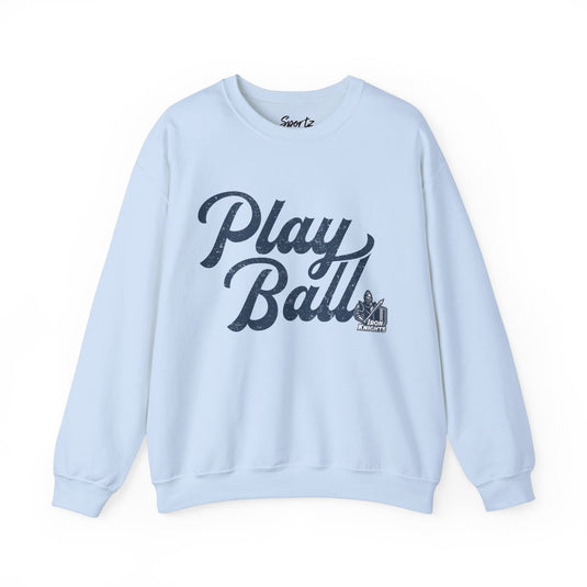 Iron Knights Basic Adult Unisex Crewneck Sweatshirt - Play Ball Design w/Knight Logo