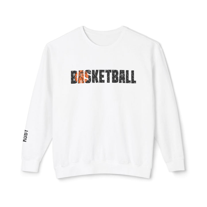 Basketball Adult Unisex Premium Crewneck Sweatshirt w/Name on Sleeve