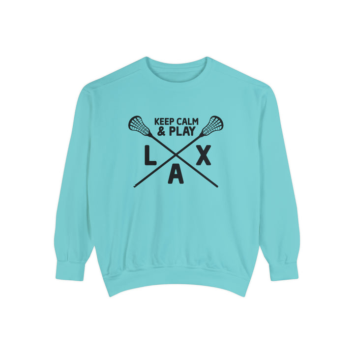 Keep Calm Lacrosse Adult Unisex Premium Crewneck Sweatshirt