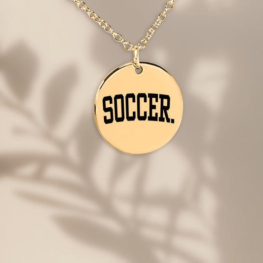 Soccer Tall Design Coin Necklace