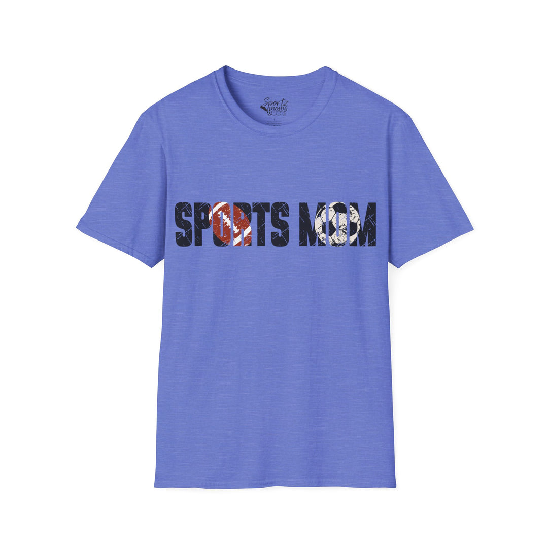 Sports Mom w/Football & Soccer Ball Adult Unisex T-Shirt
