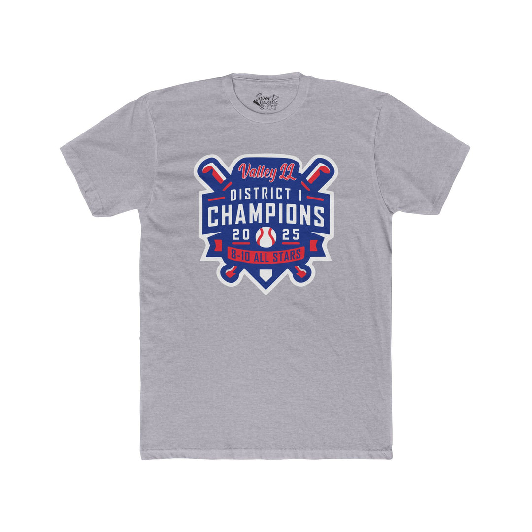 Valley Little League Baseball Men's Adult T-Shirt - District Champions