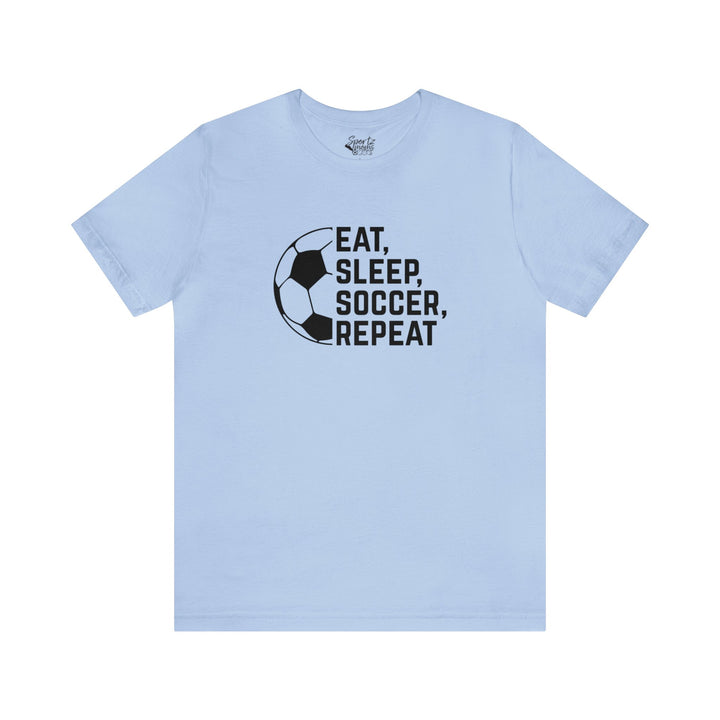 Eat Sleep Soccer Repeat Adult Unisex Mid-Level T-Shirt