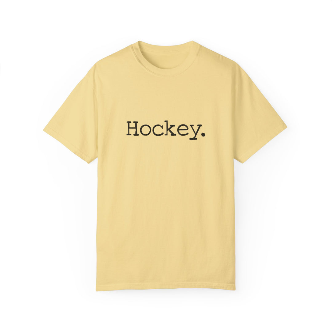Typewriter Design Hockey Adult Unisex Premium T-Shirt
