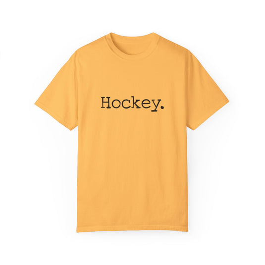 Typewriter Design Hockey Adult Unisex Premium T-Shirt