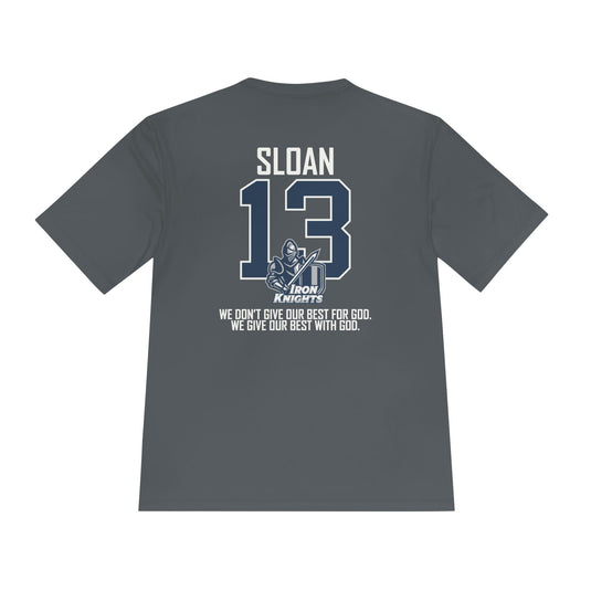 Iron Knights Adult Unisex Moisture Wicking T-Shirt - w/Knight Logo, Name & Number on back
