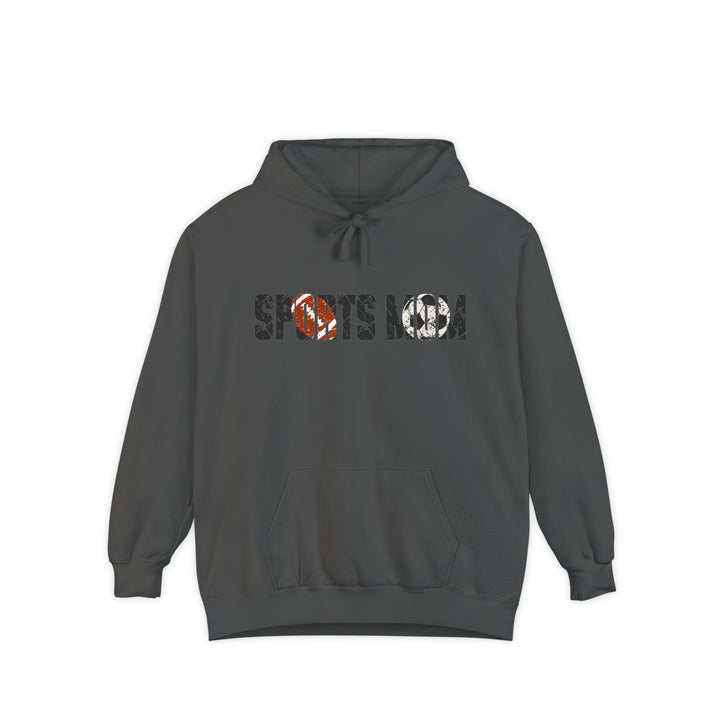 Sports Mom w/Football & Soccer Ball Adult Unisex Premium Hooded Sweatshirt