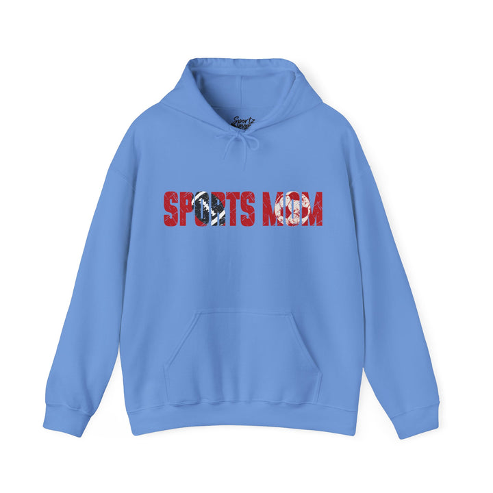 Sports Mom w/Football & Soccer Ball Adult Unisex Hooded Sweatshirt