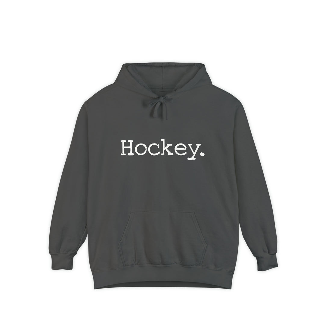 Typewriter Design Hockey Adult Unisex Premium Hooded Sweatshirt