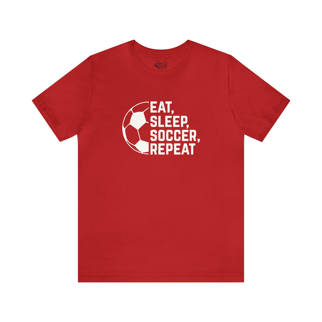 Eat Sleep Soccer Repeat Adult Unisex Mid-Level T-Shirt