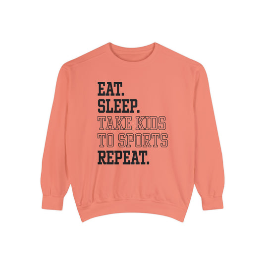 Eat Sleep Take Kids To Sports Repeat Adult Unisex Premium Crewneck Sweatshirt