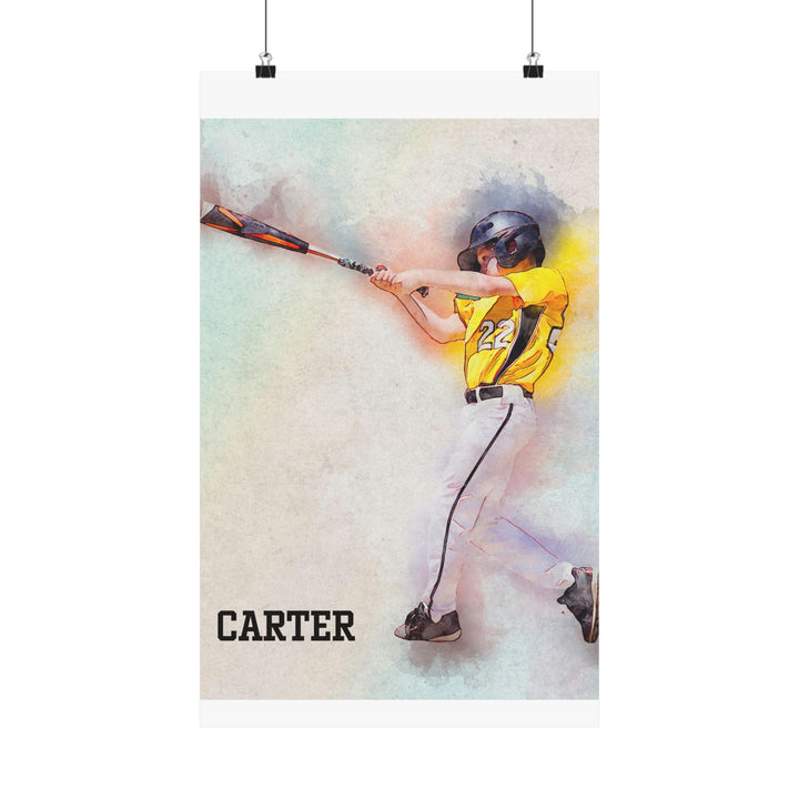 Matte Vertical Poster w/Watercolor Effect