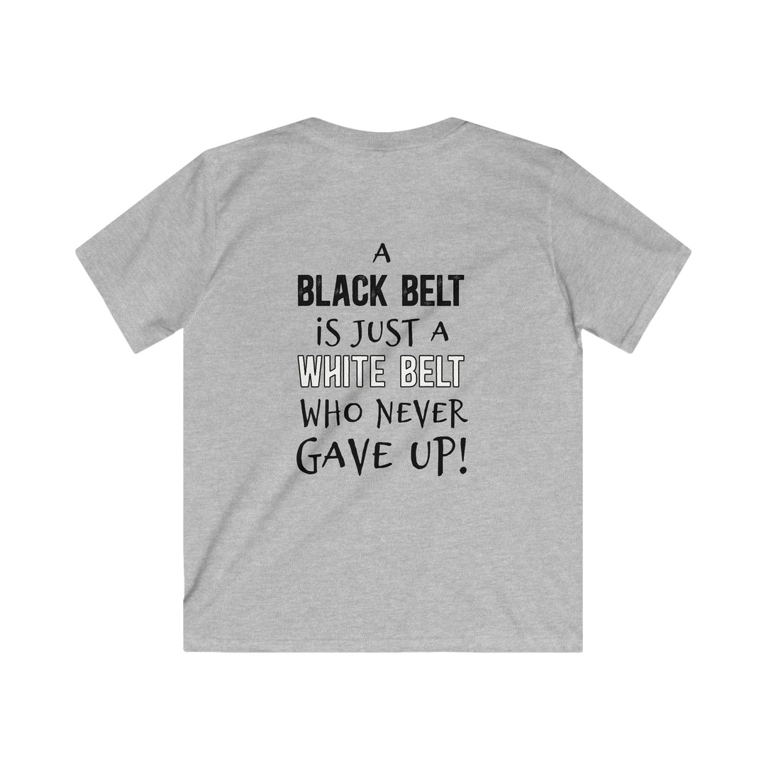 Key Martial Arts Unisex Youth T-Shirt - A Black Belt is just a White Belt Who Never Gave Up
