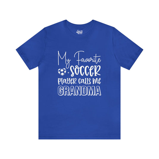 My Favorite Soccer Player (Grandma Version) Adult Unisex Mid-Level T-Shirt