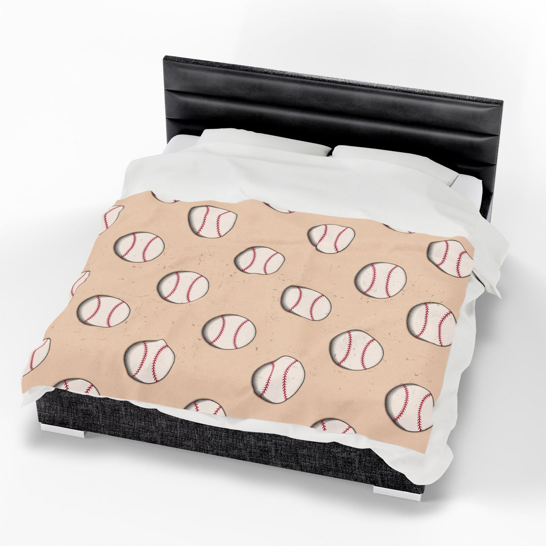 Vintage Baseball Plush Blanket