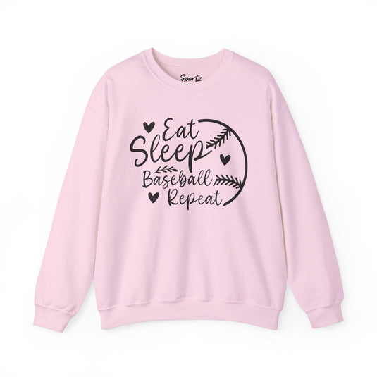 Eat Sleep Baseball Repeat Adult Unisex Basic Crewneck Sweatshirt