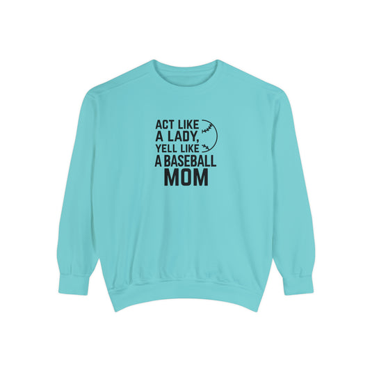 Act Like a Lady Baseball Adult Unisex Premium Crewneck Sweatshirt