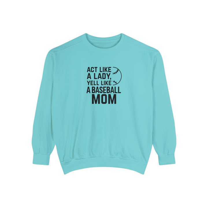 Act Like a Lady Baseball Adult Unisex Premium Crewneck Sweatshirt