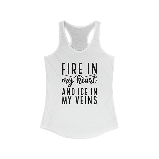 Fire in My Heart Women's Racerback Tank