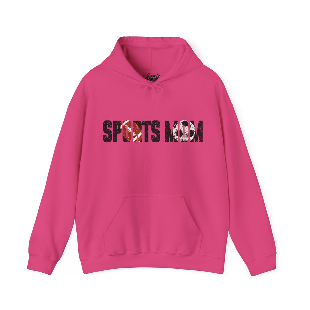 Sports Mom w/Football & Soccer Ball Adult Unisex Hooded Sweatshirt