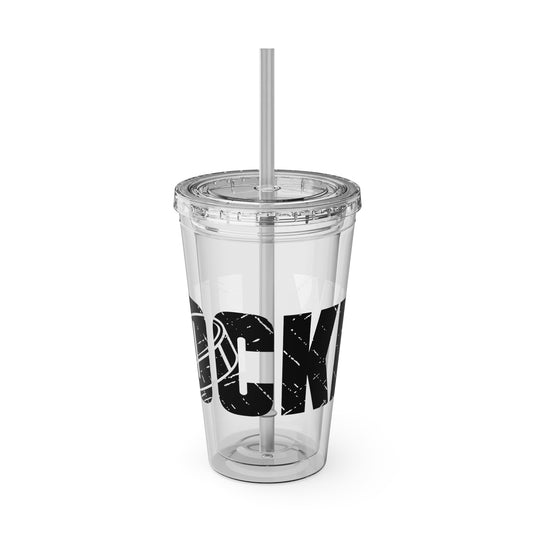 Hockey 16 oz Sunsplash Tumbler with Straw